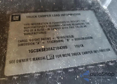 2010 Chevrolet Silverado K1500 Lt из США, поврежденный, VIN 1GCSKSE38AZ184389